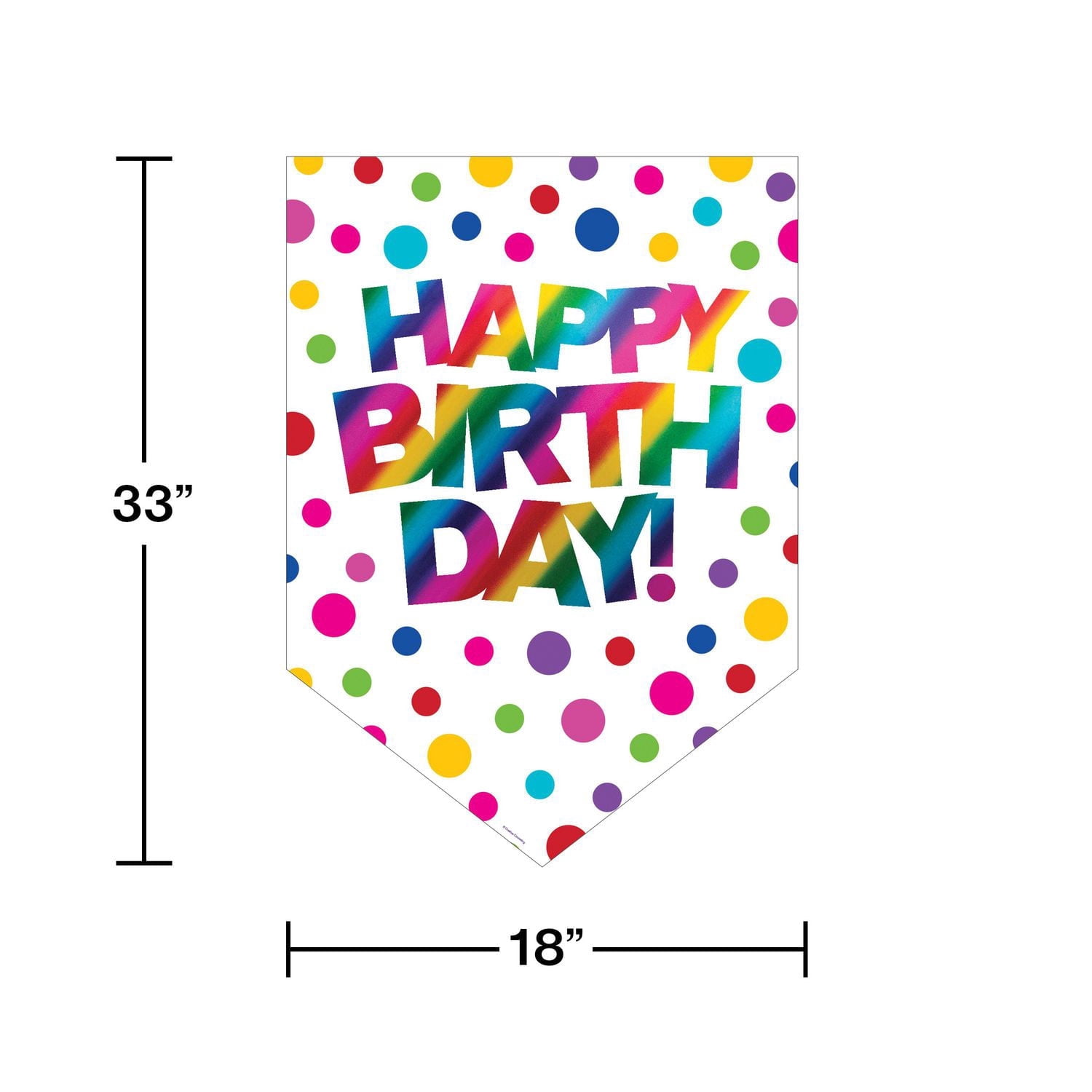 Panneau de porte Joyeux anniversaire en papier d'aluminium arc-en-ciel