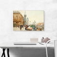 thumbnail image 2 of ARTCANVAS Flower Market Canvas Art Print by Eugene Galien-Laloue - Size: 26" x 18" (0.75" Deep), 2 of 9