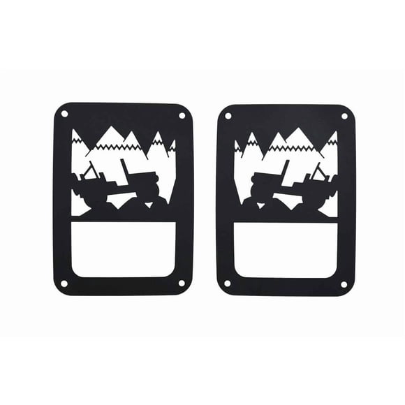 Kentrol Tail Light Guard 80702 Heritage; Flat Design; Powder Coated; Textured Black; Stainless Steel; Set Of 2; With Hardware