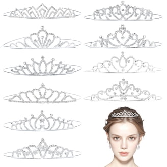 Silver Tiara Crown for Women,Princess Tiaras for Girls  display picture 3