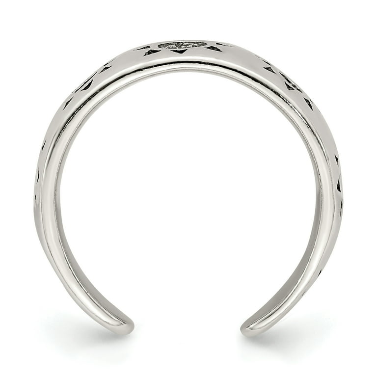 Sterling Silver Antiqued Sun Toe Ring Sterling Silver Antiqued Sun Toe Ring