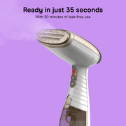 Conair Handheld Garment Steamer for Clothes, Turbo ExtremeSteam 1875W Fabric Steamer, Portable Handheld Design, Strong Penetrating Steam, White/Champagne