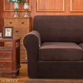 thumbnail image 7 of Subrtex 4-Piece Velvet High Stretch Sofa Cover Slipcover, Separate Cushion Covers(Chocolate, Sofa), 7 of 7