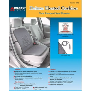 Wagan Tech 12 Volt Deluxe Velour Heated Seat Cushion