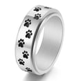thumbnail image 1 of Bague de Mariage de style Griffe de Chien Filature en Acier Inoxydable, 1 of 5