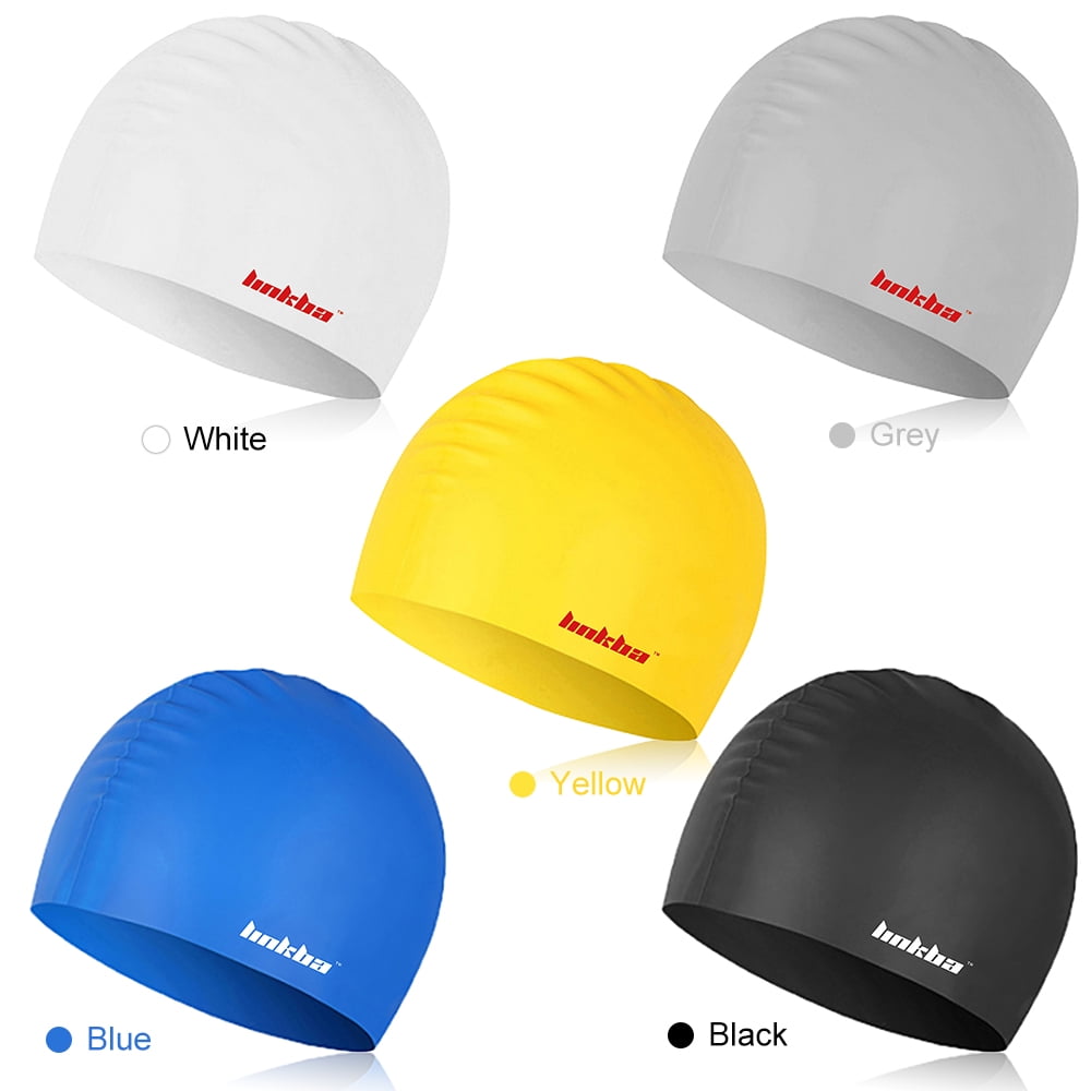Silicone Long Hair Swimming Cap for Women Men Adult Kids Swim Cap