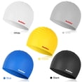 thumbnail image 3 of Gorro de natación de pelo largo de silicona para mujeres, hombres, adultos y niños, 3 of 8