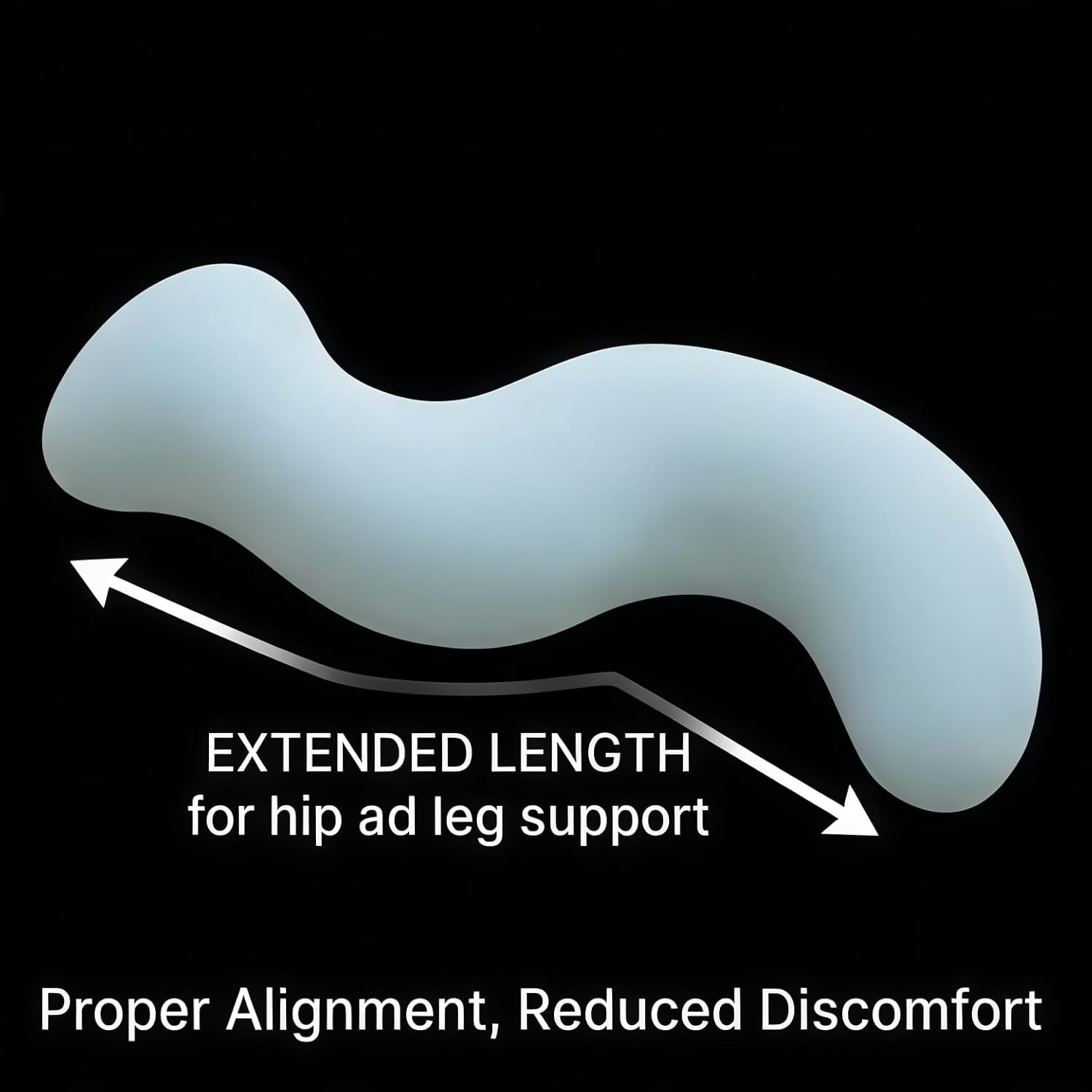 Extra Large Pea Pod Body Pillow for Side Sleeper,S Shaped Full Body Support Pillow for Adults, Long Bolster Hug Pillow with Cooling Fabric, Soft Ergonomic Pillow for Back (Green-S-Thickened)