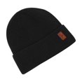 thumbnail image 3 of Xfvqtps Beanie for Mens Knitted Plush Lining Stretch Soft Thickened Windproof Coldproof Warm Outdoor Winter Skull Cap Black, 3 of 5