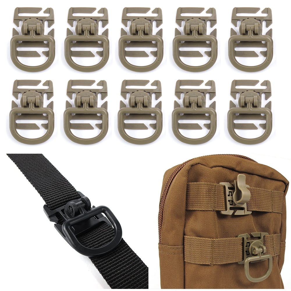 Anself 10 Pieces Gear Strap Clip for Molle Backpack bing