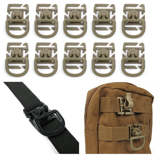Anself 10 Pieces Gear Strap Clip for Molle Backpack bing