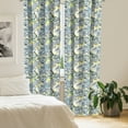 thumbnail image 2 of Ambesonne Floral Curtains, Mandala Vintage Style, Pair of 28"x95", Yellow Blue, 2 of 5
