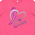 thumbnail image 4 of Inktastic Cure- Breast Cancer Awareness pink ribbon Youth T-Shirt, 4 of 5