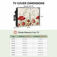 thumbnail image 3 of Outdoor TV Cover 40 to 43 Inches, Mushrooms Eucalyptus Leaves Butterfly Farmhouse Plants Waterproof and Weatherproof TV Cover with Remote Control Pocket, Flat Screen TV Cover Protector for Outside TV, 3 of 6