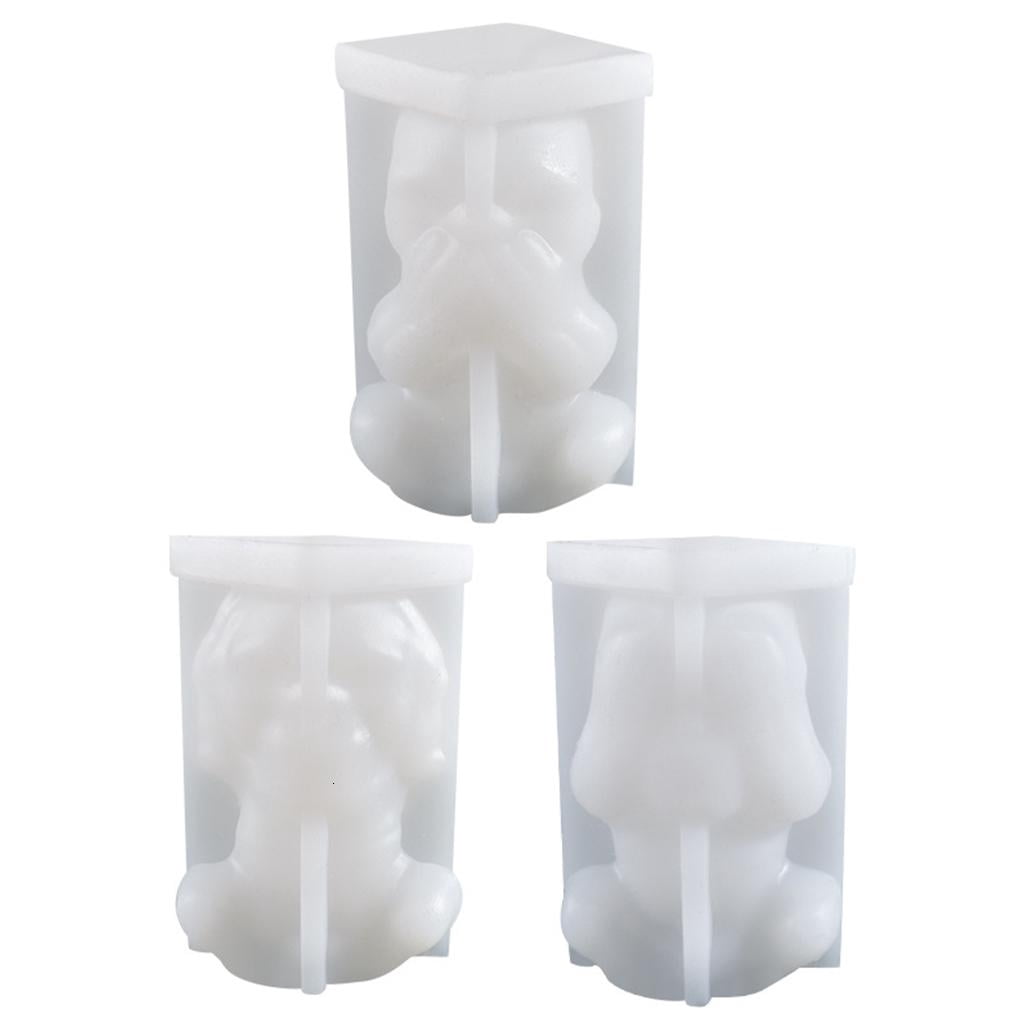 Osdhezcn 3D Skull Candle Epoxy Resin Mold Halloween Funny Skeleton Modeling Aromatherapy Plaster Silicone Mould DIY Crafts Soap Candle Casting Tools