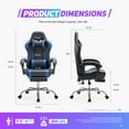 thumbnail image 5 of CONCETTA Gaming Chair with Headrest and Lumbar Pillow, Ergonomic Blue, 5 of 6