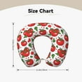 thumbnail image 5 of Daiia Hand Drawn Tomatoes Pattern Travel Pillow 100% Pure Memory Foam Travel Neck Pillow, Airplane Pillow U-Shaped Neck Pillow Ergonomic Travel Pillow, 5 of 8