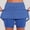 Dark Blue women high waisted shorts skirt a1, variant on Cagogo Women's High Waisted Polka Dot Sport Shorts Skirt Slim Fit Quick Dry Athletic Tennis Running Golf Workout Yoga Beach Lounge Activewear, Dark Blue L