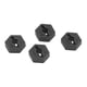 thumbnail image 3 of Adaptador de Tuerca de Cubo de RC, 4 piezas piezas de actualización de pláshico livianas rc hex para 1/14 vehículo fuela de la Carretera, 3 of 7