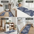 thumbnail image 5 of Blue and White Ethnic Floral Pattern Kitchen Rugs Sets Of 3,Kitchen Runner Rugs Non Skid Washable,Decorative Kitchen Floor Mats for Kitchen,Sink,Laundry,17"x30"+ 17"x47" + 17"x59", 5 of 6