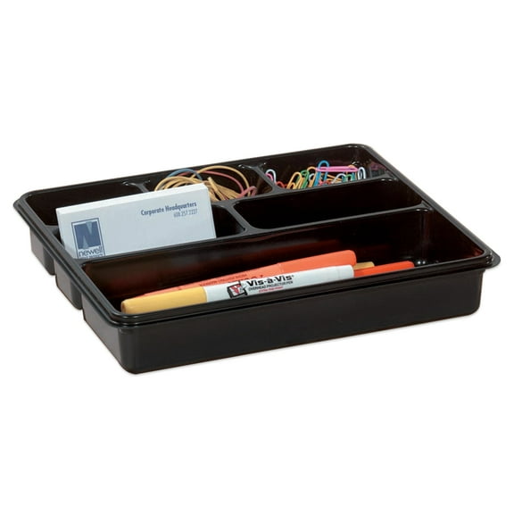 Office Depot 6-Compartment Utility Tray, 8in. x 9in., Black, 59769