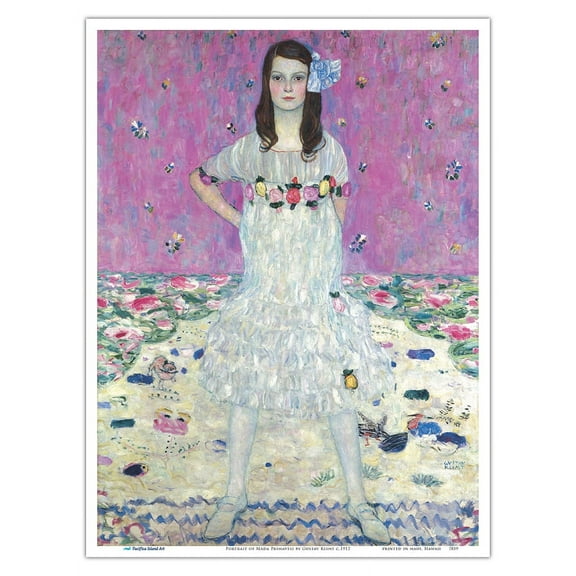 Portrait of Mäda Primavesi - From an Original Color Painting by Gustav Klimt c.1912 - Master Art Print (Unframed) 9in x 12in