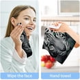 thumbnail image 7 of 2PCS White Tiger with Green Eyes Towels Cotton Washcloths Set,Quick Drying & Absorbent Soft Bathroom Hand Towel Lightweight & Portable Fingertip Towel Decor Gift, 7 of 7