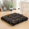 thumbnail image 3 of Tropical Floral Floor Pillow - Skin-Friendly Square Tatami Mat with Floral and Hummingbird Art, 3 of 3