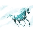thumbnail image 2 of OnRei 14x11 Black Ornate Wood Framed with Double Matting Museum Art Print Titled - Running Horse Paint, 2 of 4