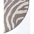 thumbnail image 3 of Unique Loom 3129939 Zebra Animal Print Round Rug, 8 Feet, Black/Ivory, 3 of 5