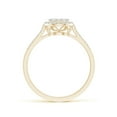 thumbnail image 2 of ANGARA Natural 0.26 Ct. Diamond Halo Engagement Ring in 14K Yellow Gold for Women (Ring Size: 3.5), 2 of 9