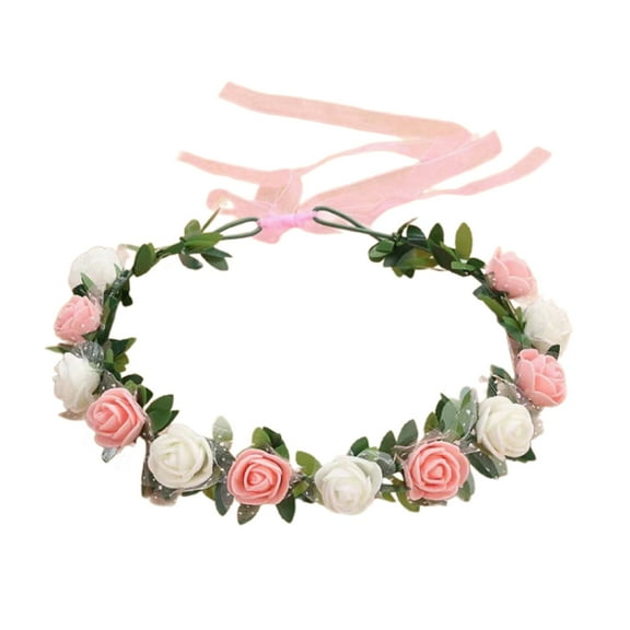 Necvior Bride Floral Headbands Flower Headbands Women Floral Garlands Hair Wreath Bride Flower For Wedding