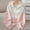 Pink, variant on Fashion Womens Sweater Drawstring Hooded Patchwork Knit Cardigan Wool Blended Single Breasted Sweater Jackets Button Down