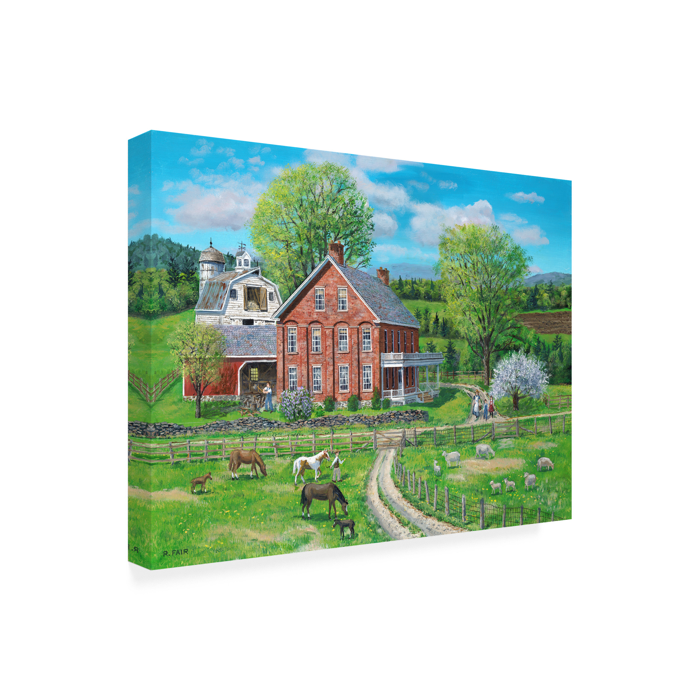 Canvas Wall Art - Bob Fair 'Spring Joys' Wall Art for Living Room, Bedroom, or Office Décor by Trademark Fine Art - 32 x 24 Inches
