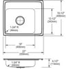Elkay Drkad222045r Lustertone 22" Drop In Single Basin Stainless Steel Utility Sink - 2