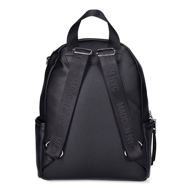 Madden NYC Black Sparkle Mini Backpack Madden NYC Black front Sparkly Rhinestone Backpack Mini With  main image 2