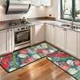 thumbnail image 3 of Kitchen Rugs Sets Of 2,Pioneer Flower Floral Print Pattern Anti Fatigue Kitchen Mat Rugs Non Slip Washable,Decorative Kitchen Floor Mats for Kitchen,Sink,Laundry,17"x47"+17"x47", 3 of 5