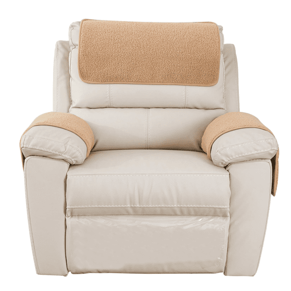 Garayma 3 Pcs Recliner Covers Armrest Covers with Storage Pockets Headrest Cover Armchair Slipcovers Sofa Recliner Protector Red