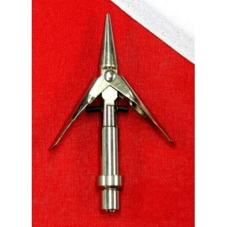 - New 6mm Double Wing Rockpoint Plated Speargun Tip, Twin Barb Plated By Trident