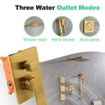 thumbnail image 2 of 12 Inch Bathroom Luxury Rain Wall Mounted Shower System with Shower Head, Hand Shower, Slide Bar,Bodysprays, 2 of 7