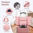 thumbnail image 5 of Gowill 4 Piece Luggage Sets,14/20 inch Hardside Lightweight ABS Carry-On Suitcase With Expandable Duffle Bag (Pink), 5 of 10