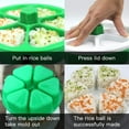 thumbnail image 4 of Ajhhao Onigiri Mold Set Onigiri Press Rice Mold Once Quickly Make 6pcs Triangle Onigiri, Multifunctional Onigiri Mold for Making and Storing Sushi Rice Ball Mold Green, 4 of 8