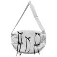 thumbnail image 1 of Nuevo Bolso Plumón Ligero Y Versátil Gran Capacidad Informal Con Lazo Abrigo Algodón Bandolera Bolso Mujer (Estilo 1) Bolso Blanco Lazo, 1 of 9