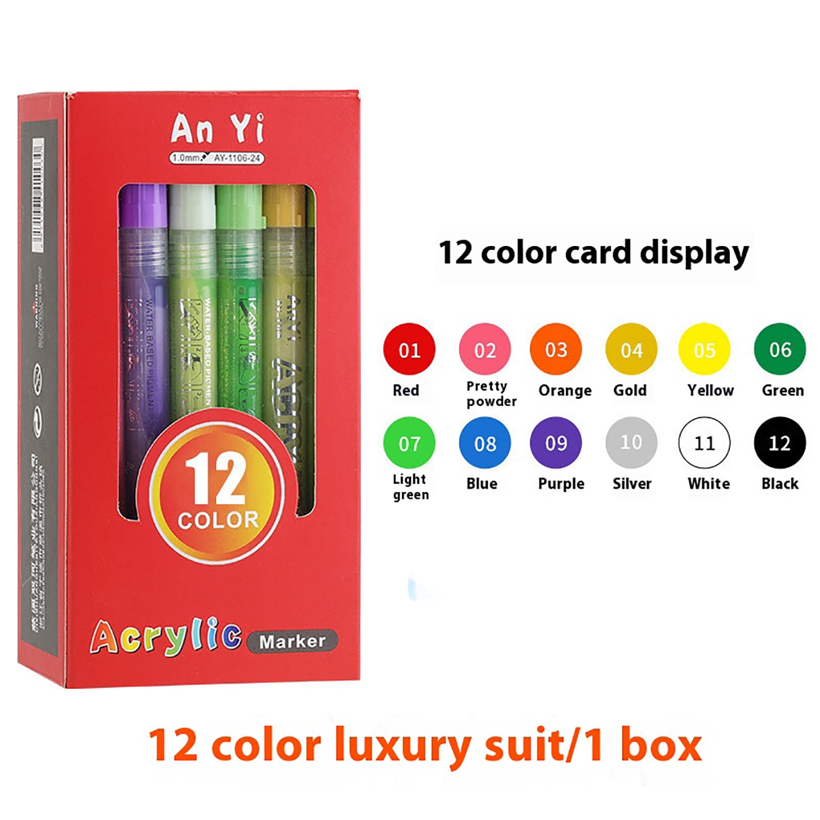 60 Colors Paint Markers Paint Pens Acrylic Paint Pens For Students Chirldrens Artists Adults Coloring Drawing Cartoon Anime Comic Brush Tip For Rock Painting Wood Canvas(60ml)