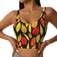 thumbnail image 2 of Lsque Autumn With Leaves Printed Women'S Sports Bra, Compression, Moisture Wicking, High-Impact Sports Bra For Women,Supportive sports bra-Small, 2 of 9