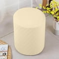 thumbnail image 3 of pitrice Housses Extensibles Rondes pour Pouf Protège-Meubles de Banc Repose-Pieds Housse de Sofa Housse pour Tabouret Repose-Pieds Housse de Pouf Housses Extensibles Jaune Crème, 3 of 7
