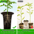 thumbnail image 2 of 50Pcs Plastic Deep Plant Nursery Pots, Thick Stable Tall Tree Pots, Reusable Tall Seedling Plant Container Pots, Deep, 2 of 6