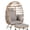 Light Gray, variant on Wicker Egg Chair,Rattan Egg Chair Indoor Outdoor,Oversized Large Egg Chairs with Ottoman and Thick Cushions for Porch, Backyard, Balcony