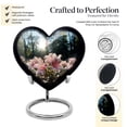 thumbnail image 3 of Cremation Pink Lilly Urns, Decorative Urn For Ashes For Women, Cremation Urns For Men, Heart Urns For Human Ashes, Urn For Burial, Heart Shaped Cremation Urn, Large Urns For Human Ashes Adult 8inch, 3 of 5