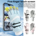 thumbnail image 4 of Dbuoem Winter Ski Gloves for Men Women Windproof Touch Screen Snow Gloves Outdoor Thermal Gloves for Snowboard, 4 of 8